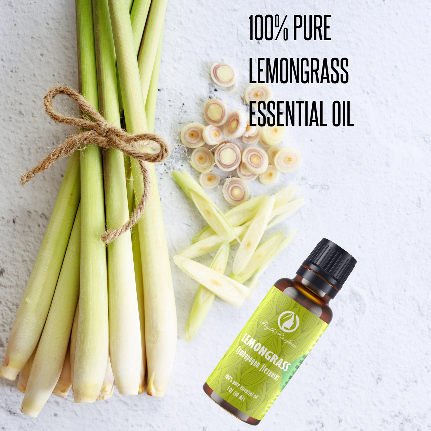 RythParfum Lemongrass Oil (3PACK of 1oz) with 3 Dropper|100% Pure Quality Undiluted Oil with Euro Dropper for Diffuser,Humidifier,Refreshing,Aromatherapy|American Dropper for Face,Hair, Skin,Massage